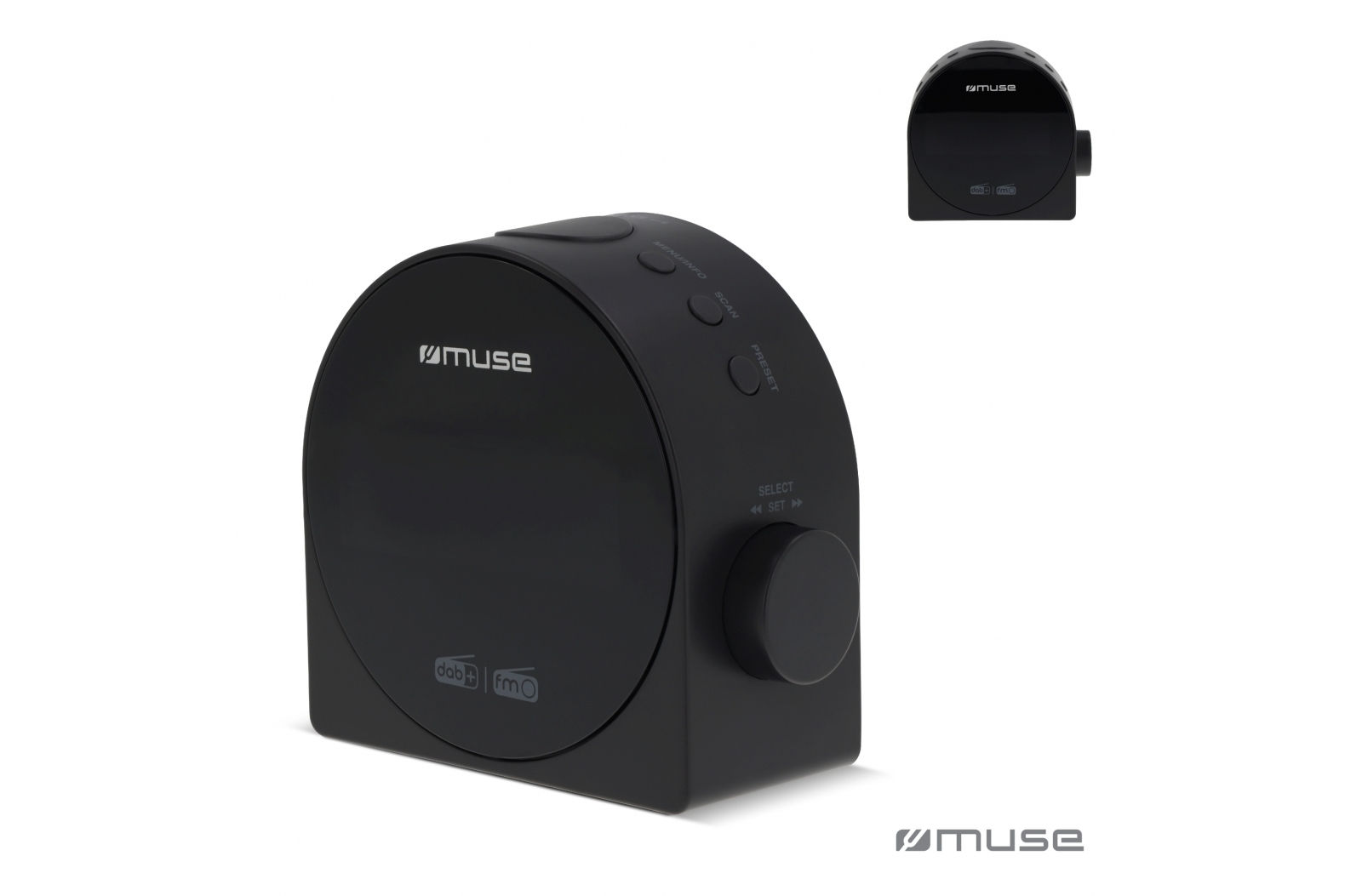 M-185 CDB | Muse DAB/DAB+ FM Radio-réveil double