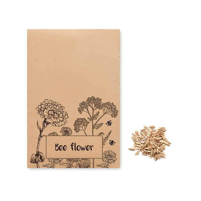 Enveloppe personnalisée avec graines de fleurs d'abeilles - Abella