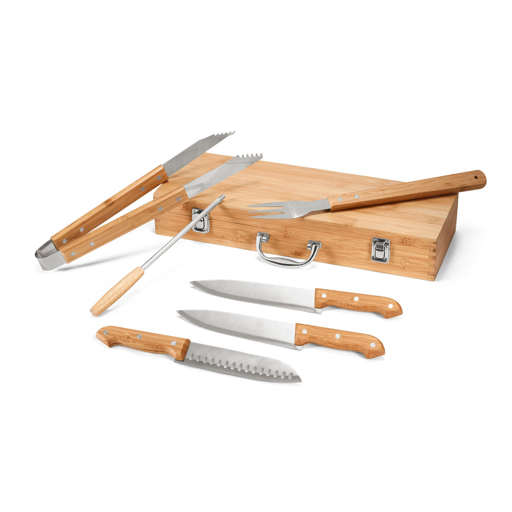 Ensemble d'outils pour barbecue en bambou - Vienville - Zaprinta France