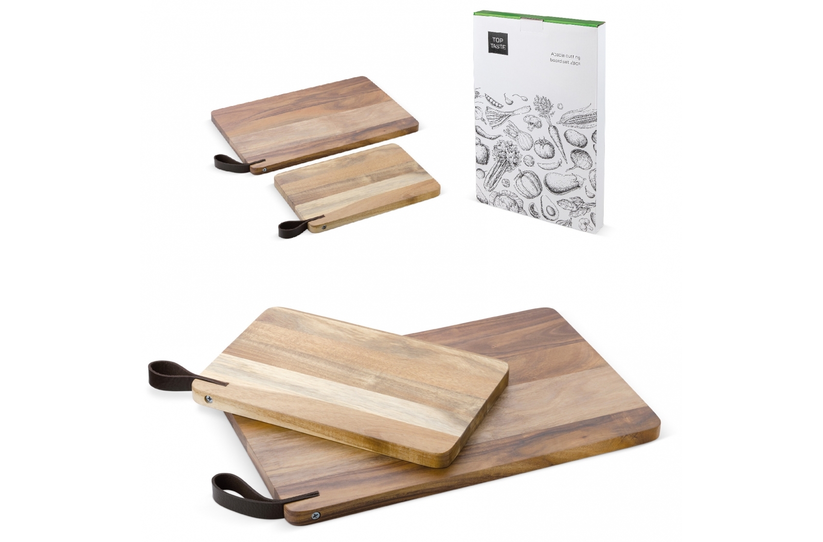 Planche à découper Acacia 2pcs - Zaprinta France