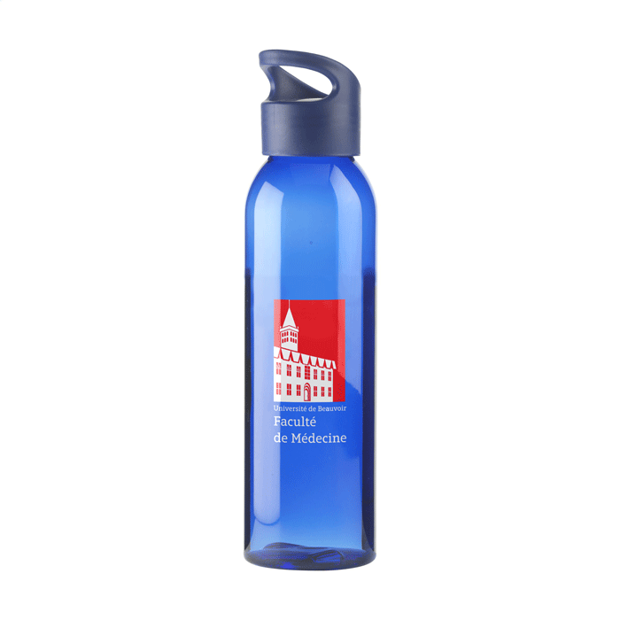 Bouteille d'eau pliable avec bouchon anti-fuite sans BPA, bleu