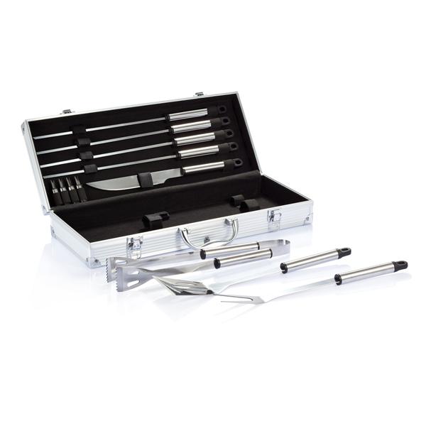 Set de 12 pcs pour barbecue en coffret aluminium - Zaprinta France