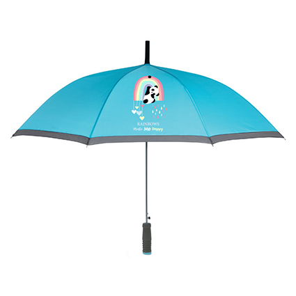 Parapluie multicolore personnalisé de grande taille avec poignée canne