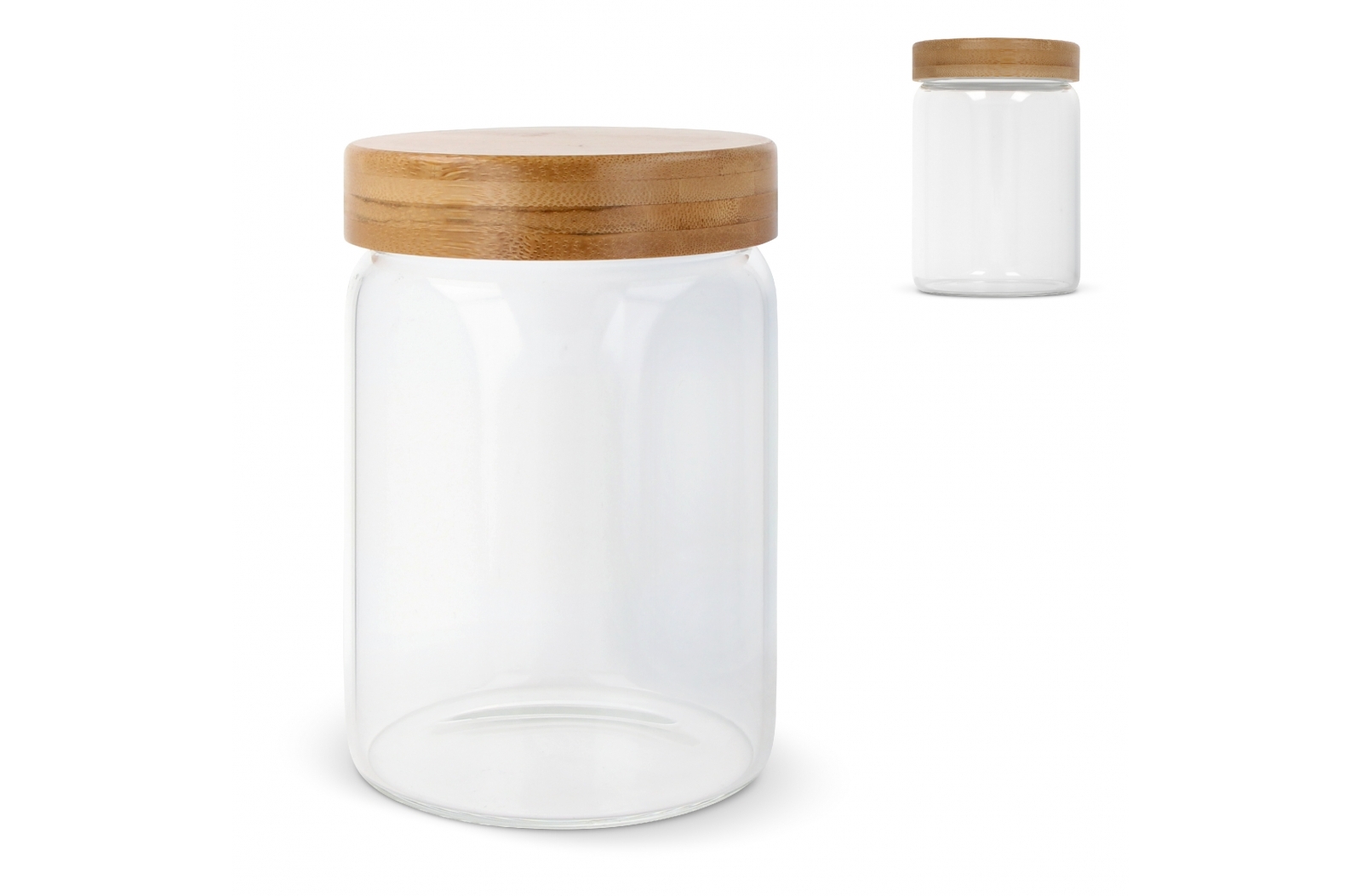 Pot en verre et bambou 900ml - Barmainville