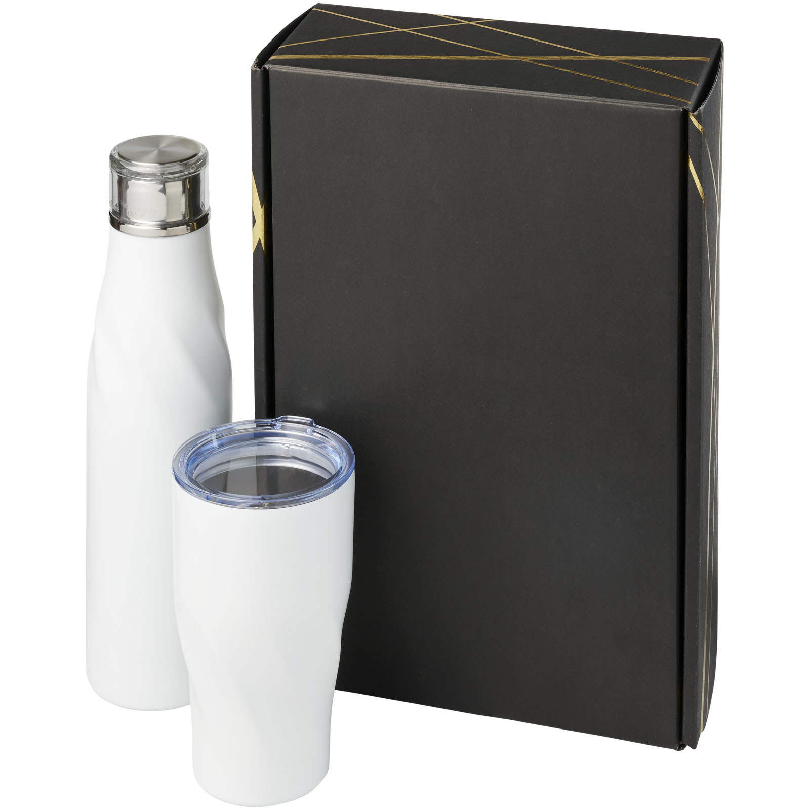 Ensemble cadeau avec thermos avec isolation par le vide et couche de cuivre