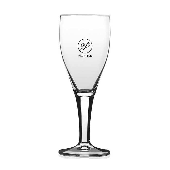 Verre à bière personnalisé sur pied transparent 300 ml - Chambly