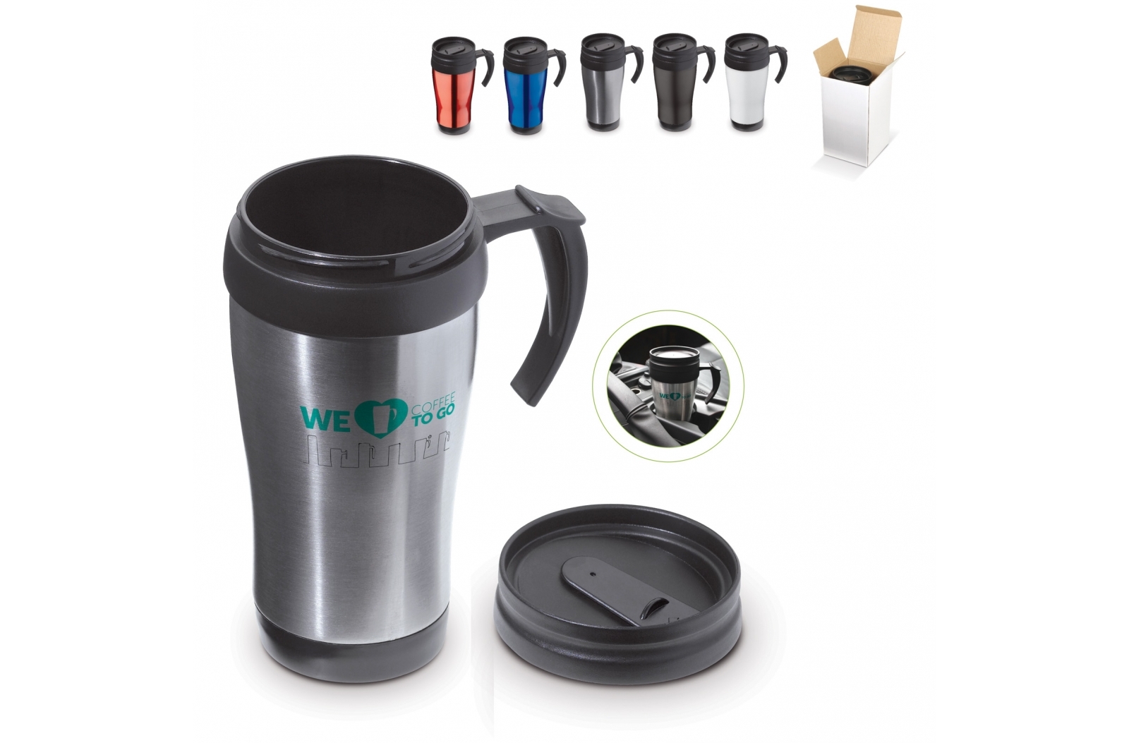 Mug métallique pour voiture 350ml