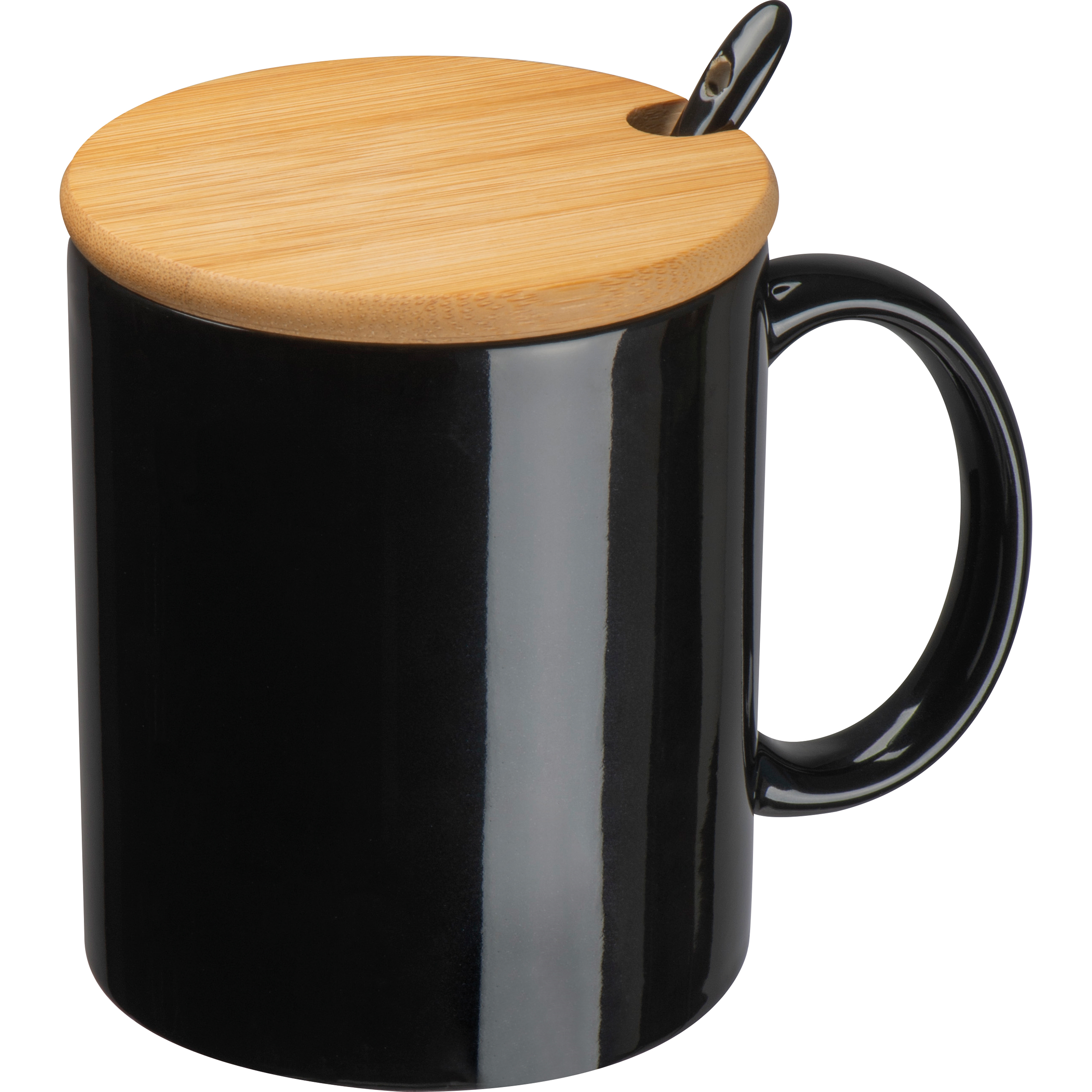 Mug en céramique gravé en bambou 300ml - Saint-Étienne-de-Tulmont