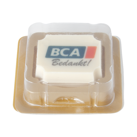 Bonbon Praliné Noisette en Chocolat Blanc avec Logo Imprimé - Routelle