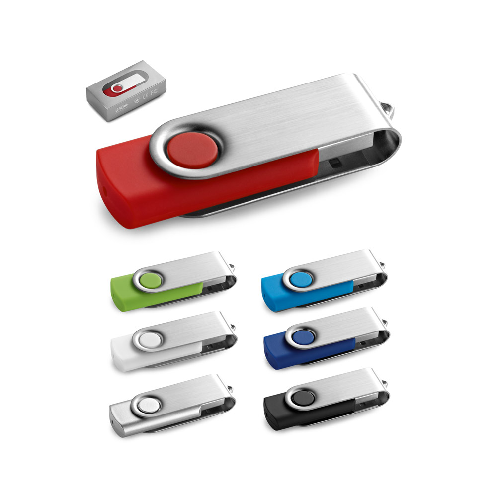 Clé USB avec clip métallique caoutchouté - Capestang