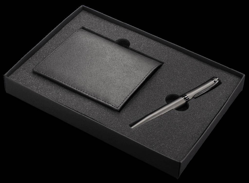 Coffret personnalisé avec portefeuilles et stylo - Serpentine