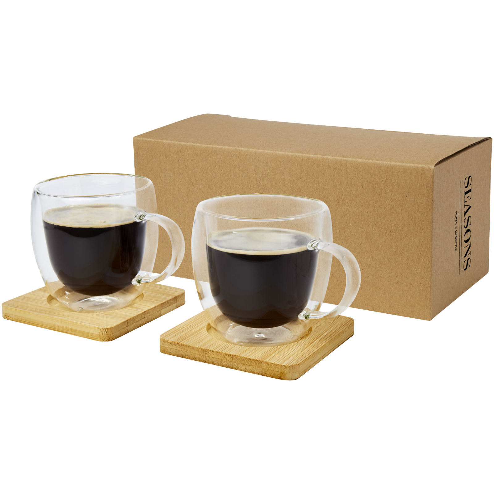 EcoGlow Set de Verre Thermique à Double Paroi