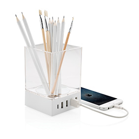 Chargeur de bureau moderne avec porte-stylo - Navacelles