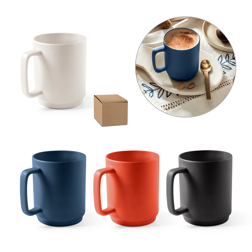 MIGHTY. Mug en céramique avec corps cylindrique 330ml - La Lande-d'Airou