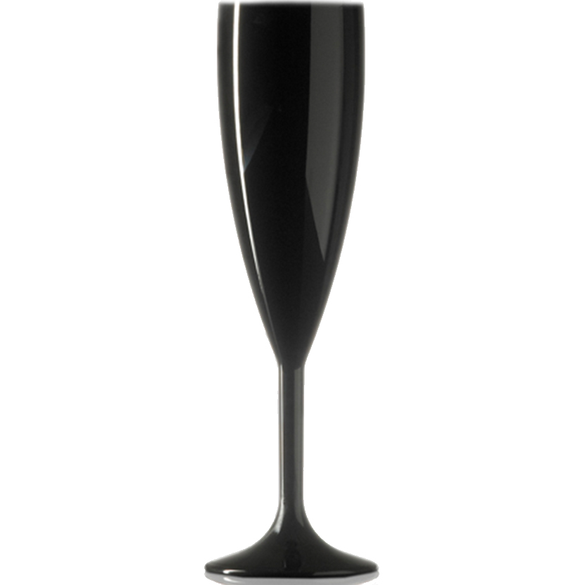 Flûte de champagne noire personnalisée 190ml - Sabrina