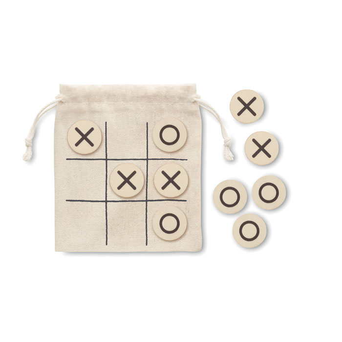 Jeu de Tic Tac Toe en bois naturel - Zaprinta France