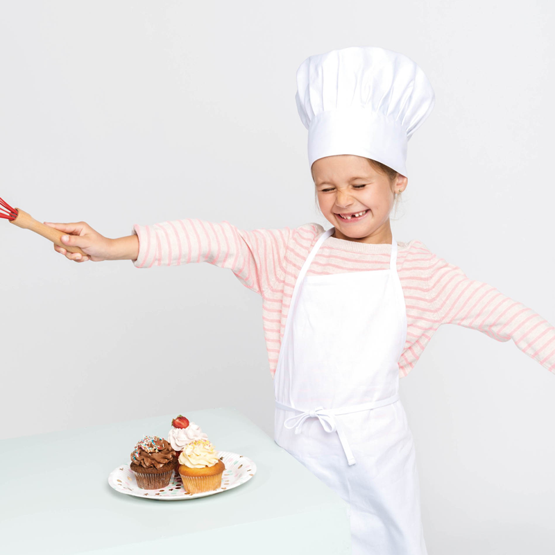 Kit de cuisinier en coton avec toque ajustable et tablier - Fours - Zaprinta France