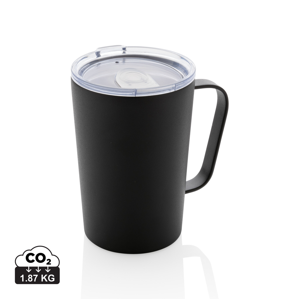 Tasse moderne en acier inoxydable recyclé RCS avec couvercle 420ml