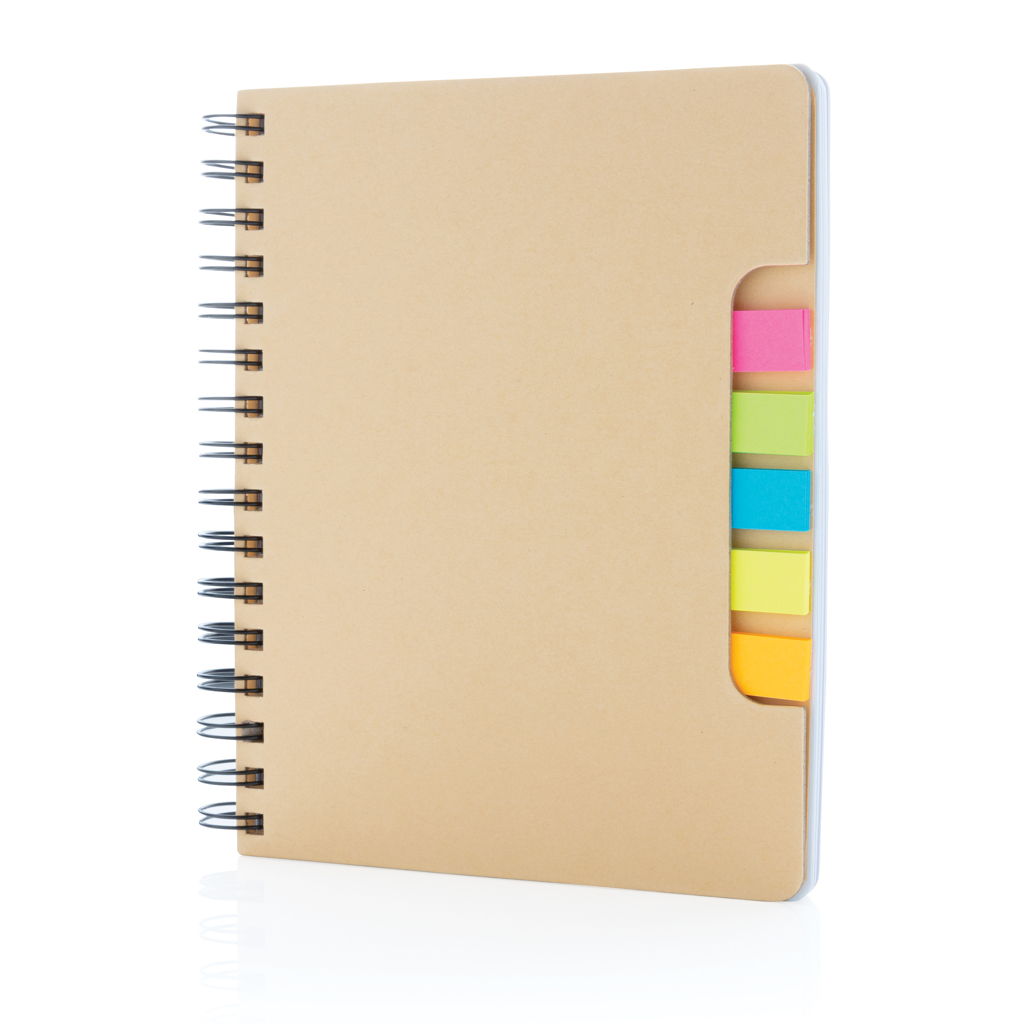 Carnet de notes A5 Kraft avec notes autocollantes