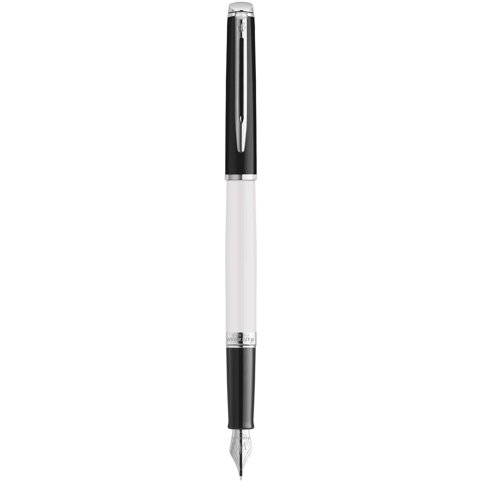 Stylo plume Waterman Hemisphere avec habillage palladium - Bleu / Noir