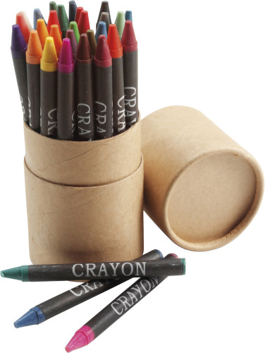 Tube de 30 crayons gras.