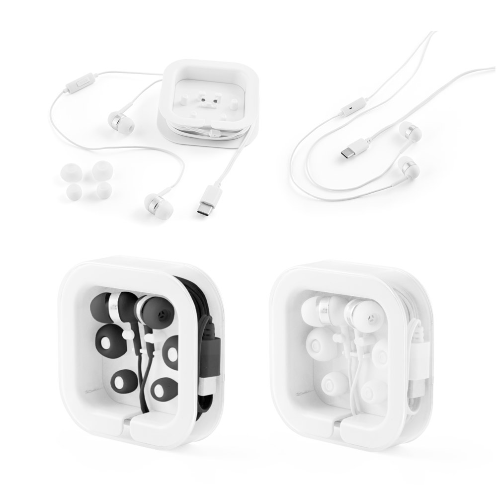 PRESLEY. Casque avec câble USB-C de 1,2 mètre et microphone intégré en ABS