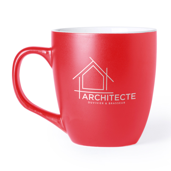 Grand mug  personnalisé coloré avec intérieur blanc 440 ml - Natalia