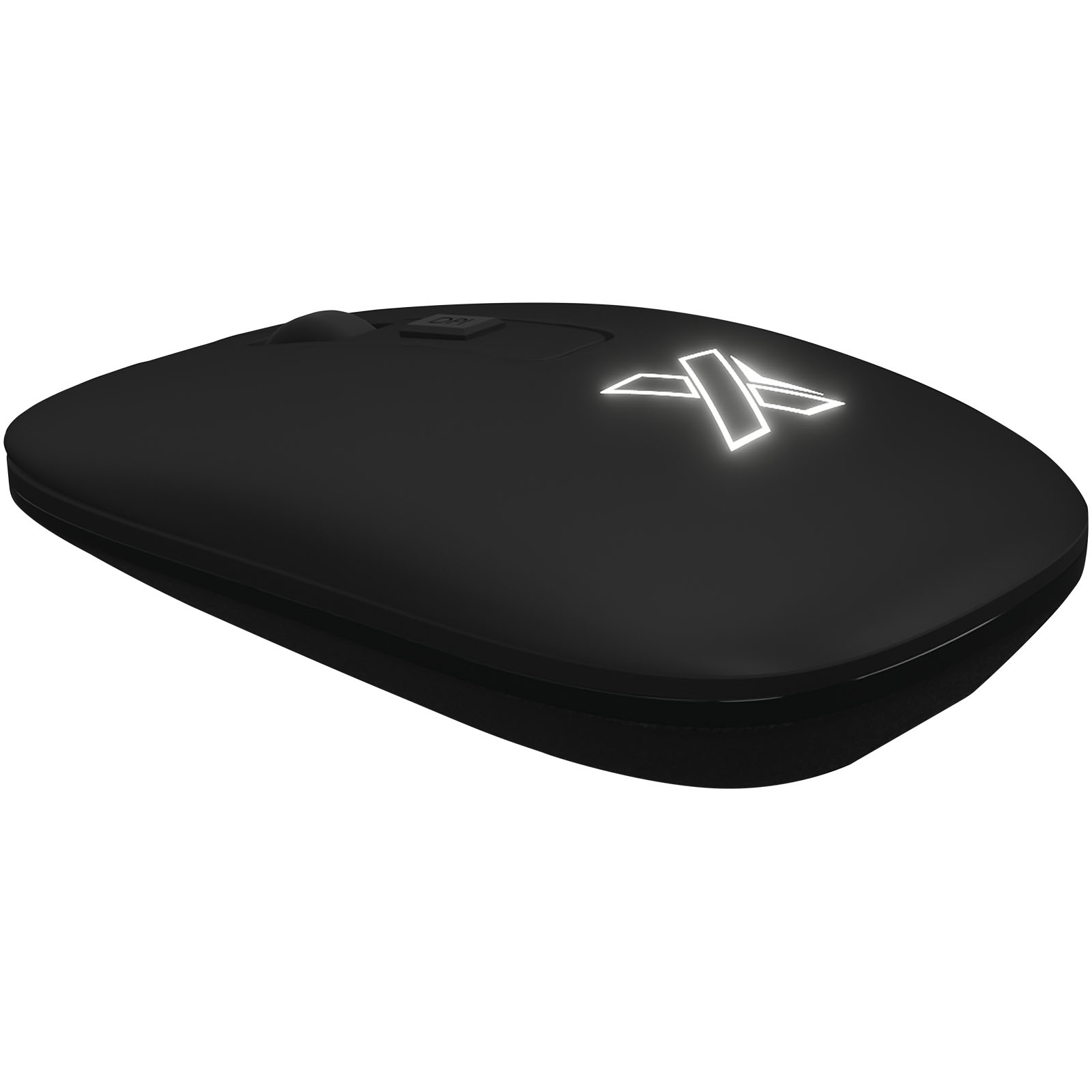 Souris sans fil rechargeable avec traitement antibactérien et logo lumineux - Jazeneuil