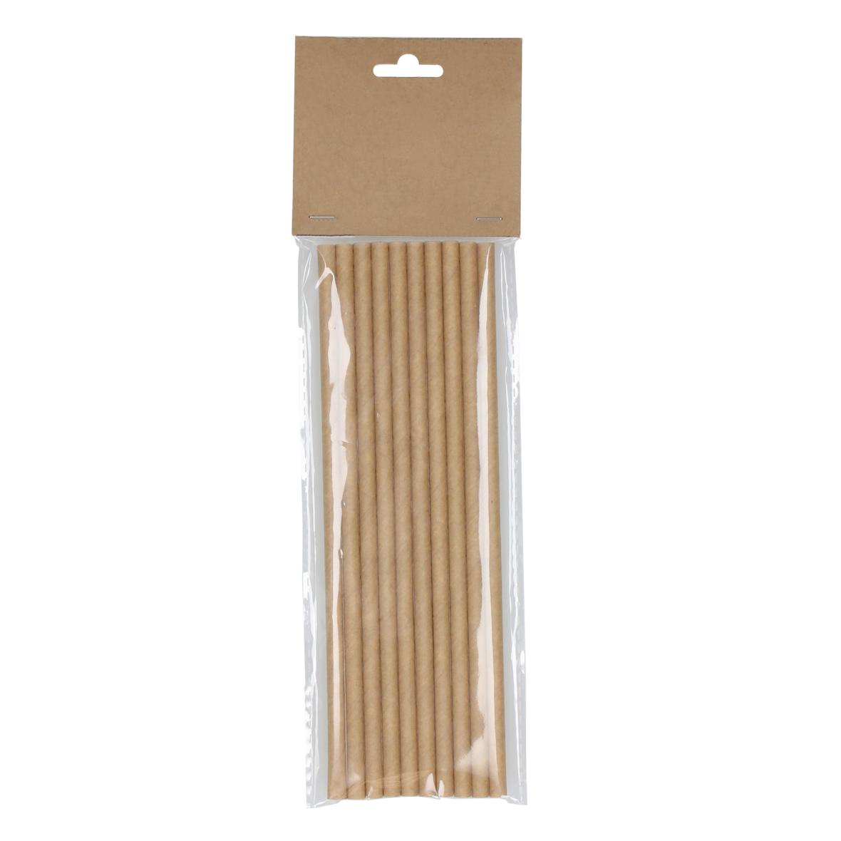 Pailles en Papier Kraft Naturel (Ensemble de 10) - Gagny - Zaprinta France