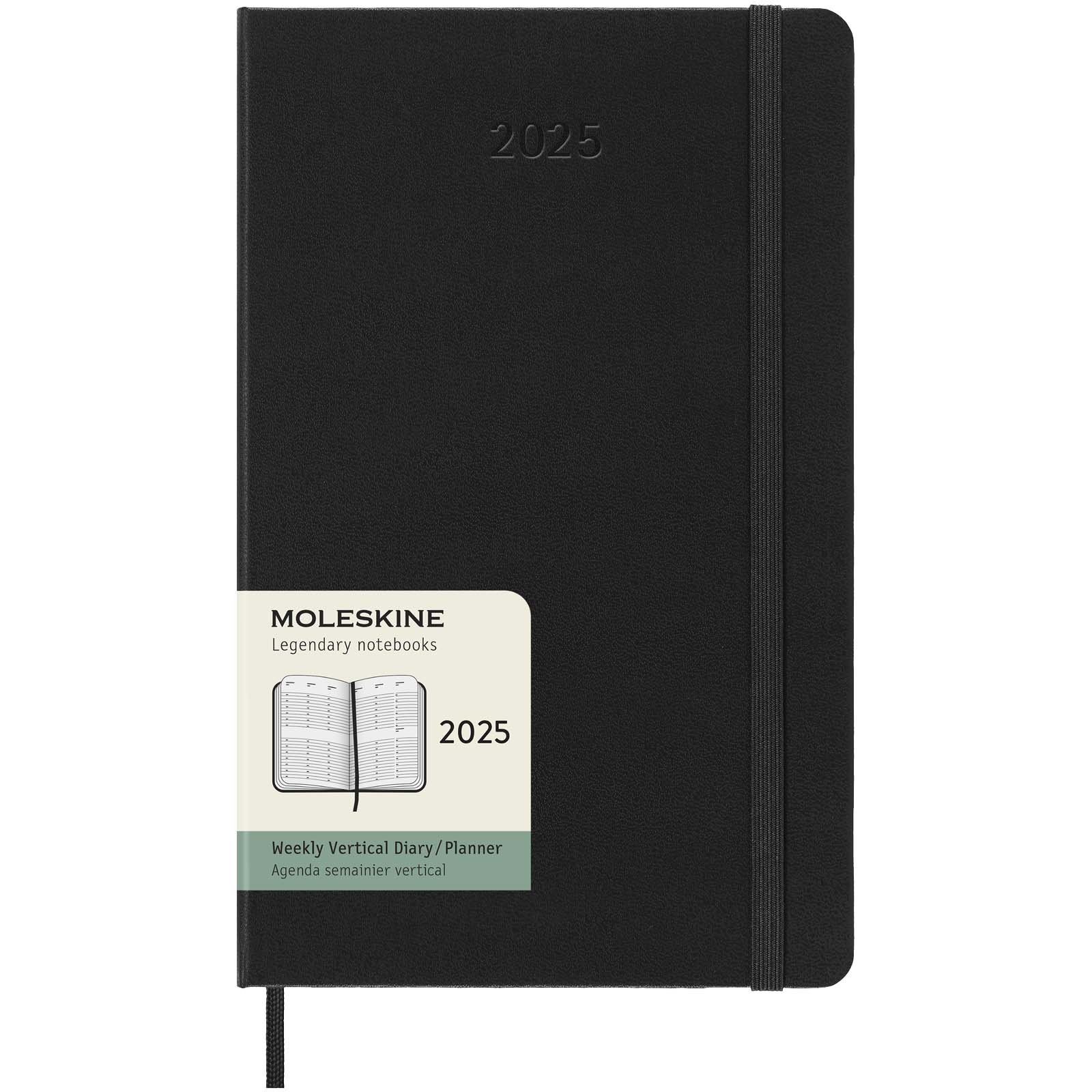  Télécharger une image  Agenda L vertical 12 mois Moleskine à couverture rigide - Zaprinta France