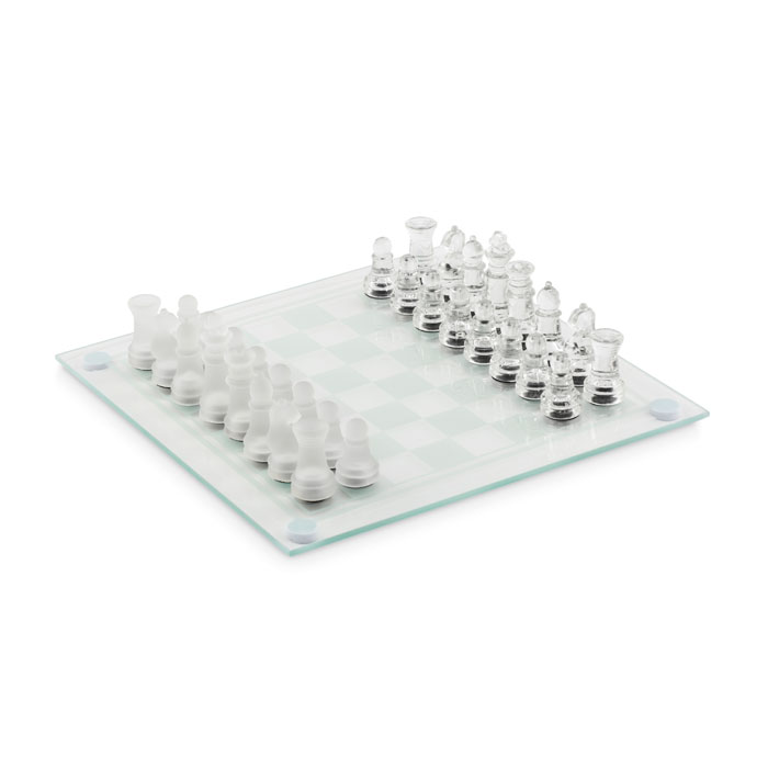 Jeu d'échecs en verre