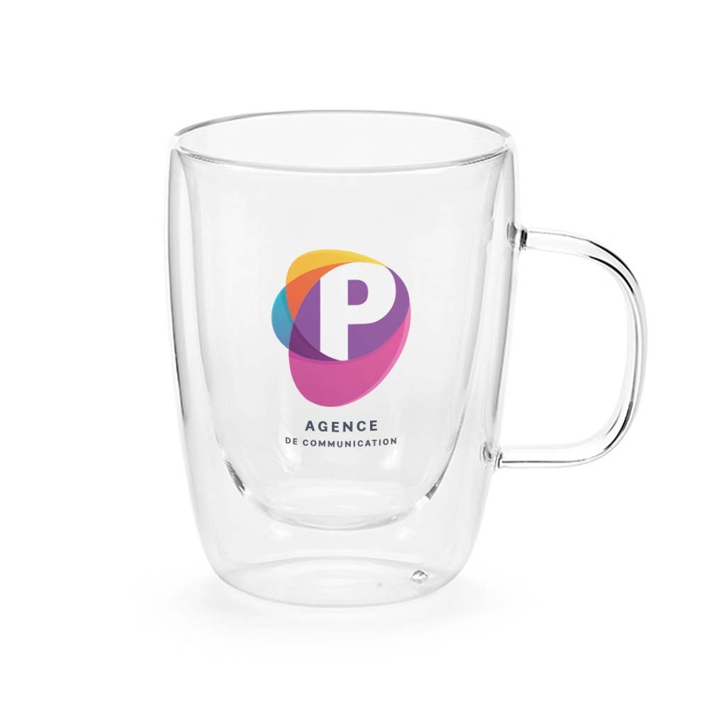 Tasse double paroi en verre borosilicate 300 ml - Trégueux