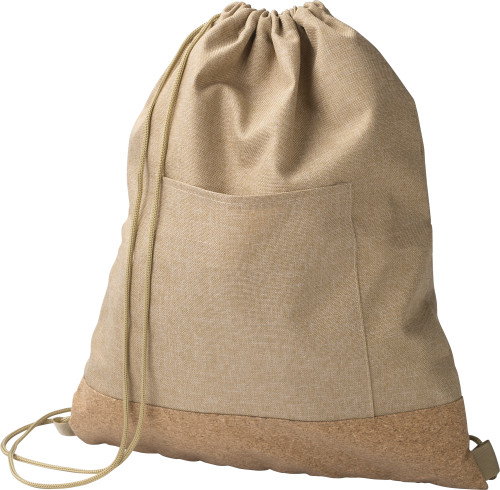 Sac à cordon en polyester RPET avec fond en liège - Arrentières