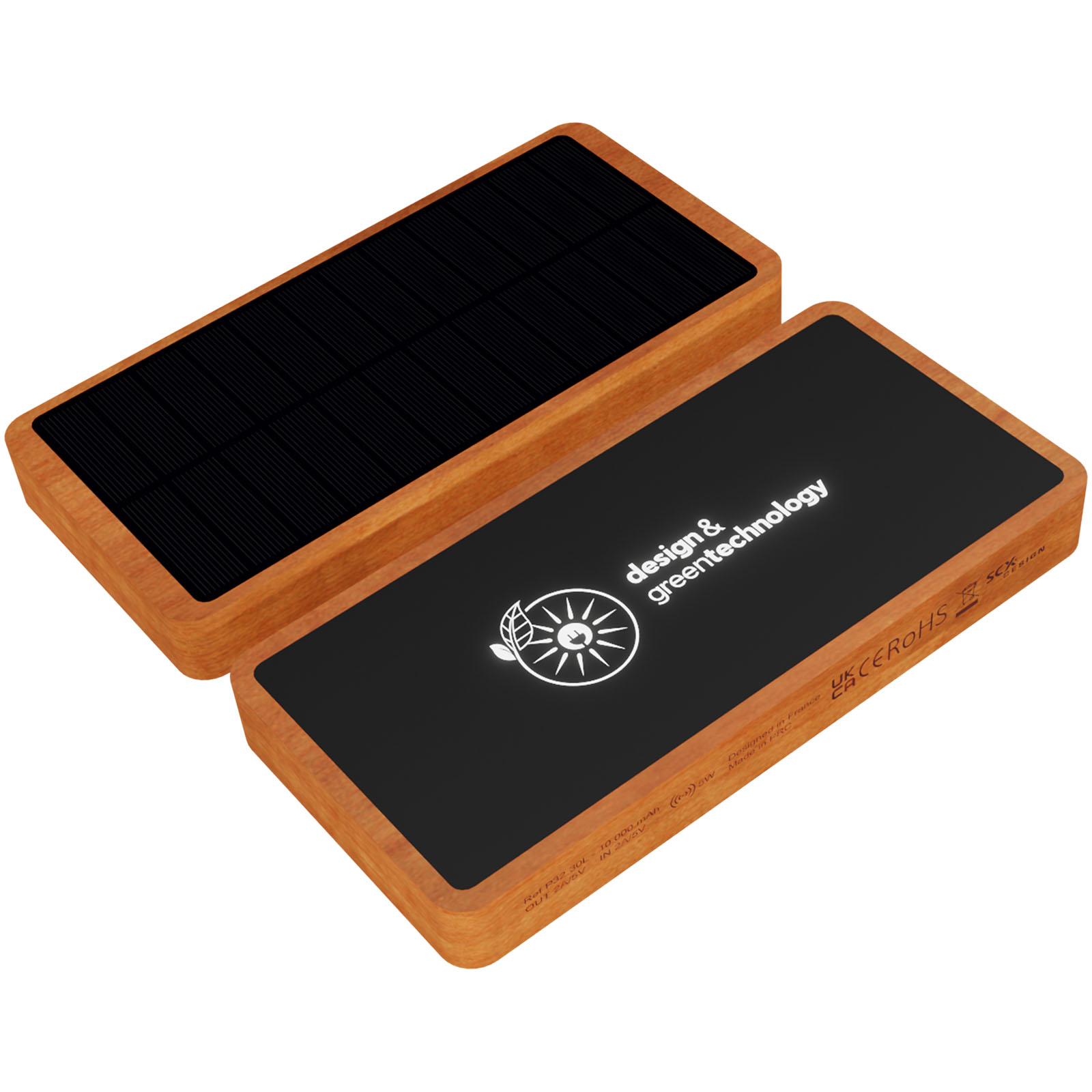 Batterie externe solaire avec logo lumineux - Saint-Privat