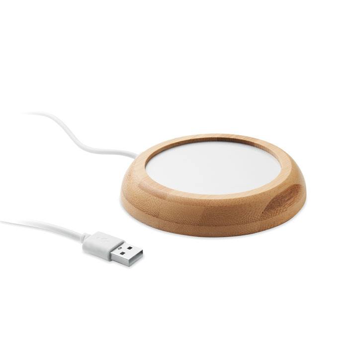 Réchaud de tasse en bambou USB - Brucamps