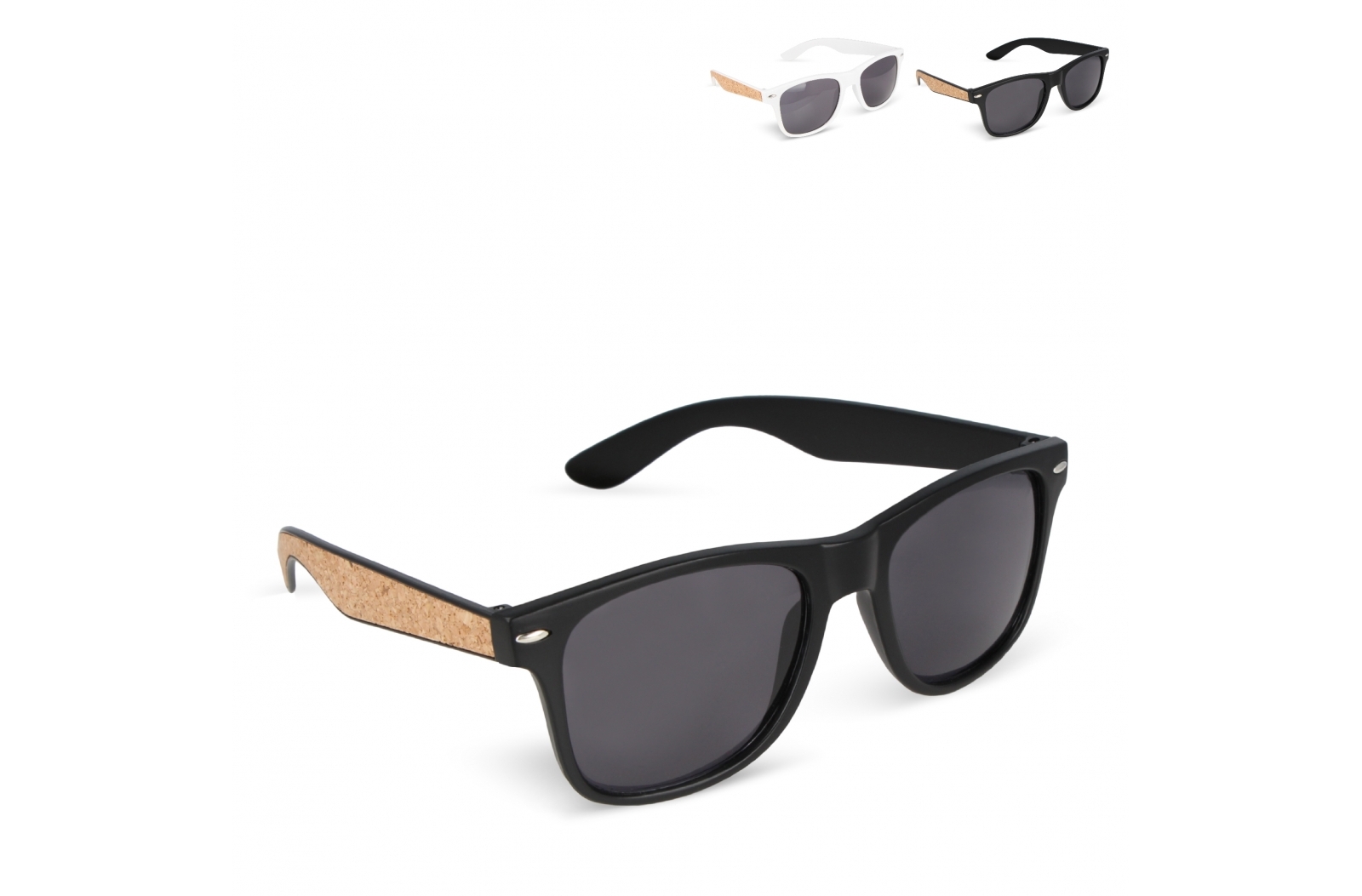 Lunettes de soleil Justin RPC avec incrustation de liège UV400 - Châteaulin