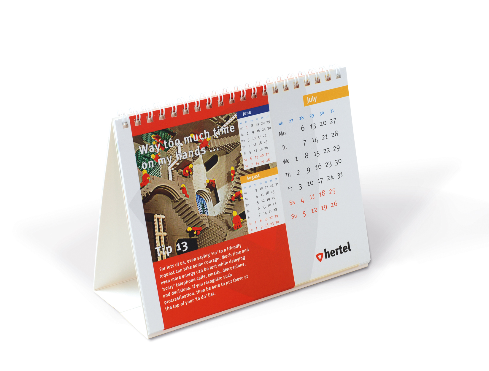 Calendrier de bureau captif A6 - Vendeville