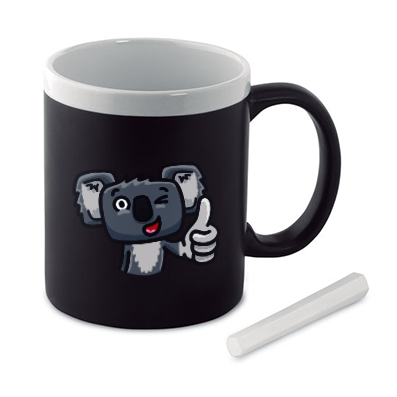 Mug personnalisé en grès avec ardoise 300 ml - Makarena