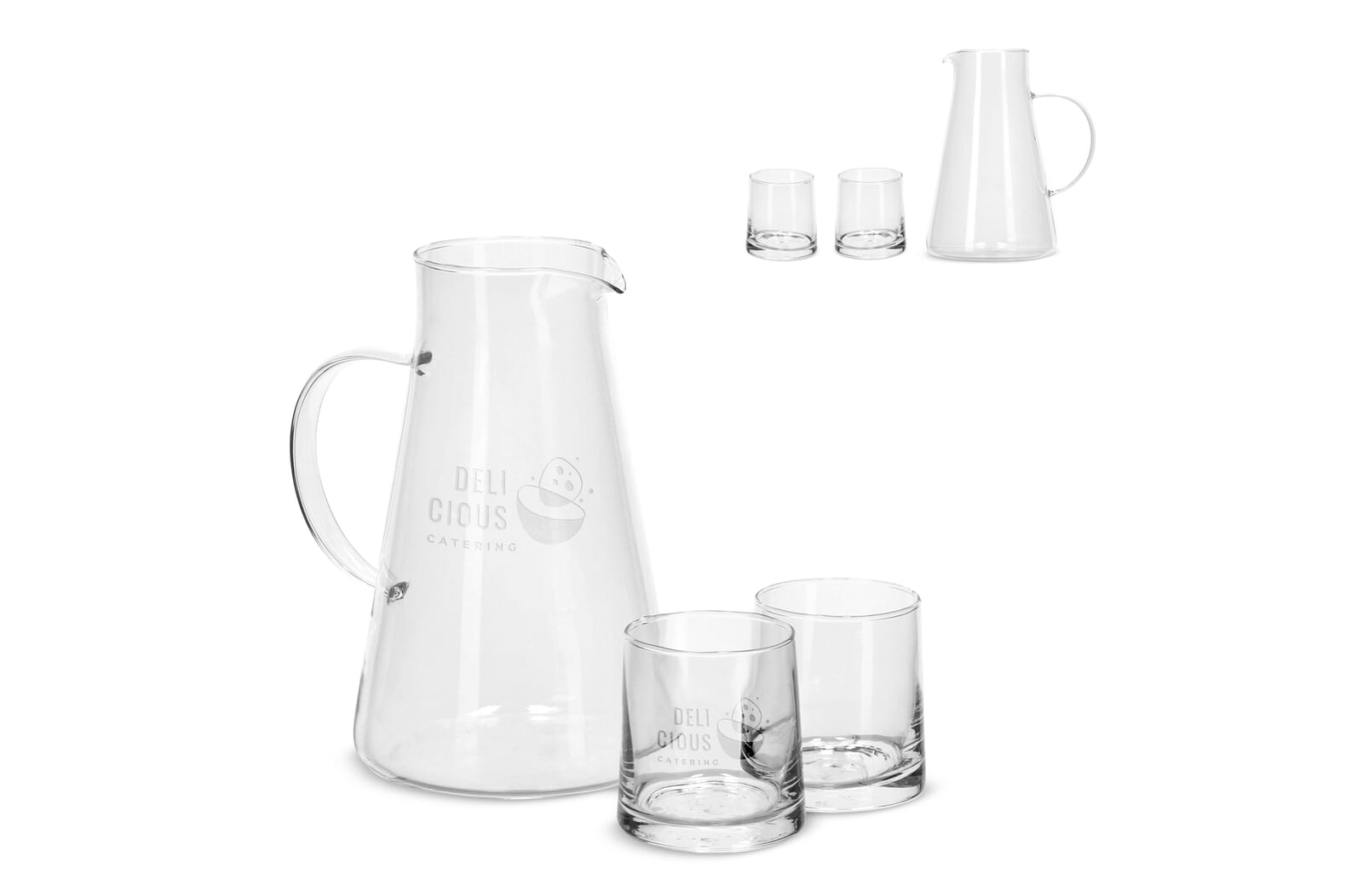 Carafe Élégance en Verre Borosilicate avec 2 Verres - Saint-Léger