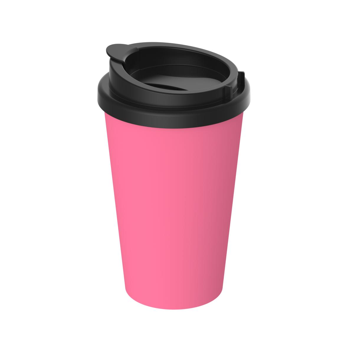 Mug en plastique compact à double paroi avec couvercle attachable - Villiers-sur-Chizé