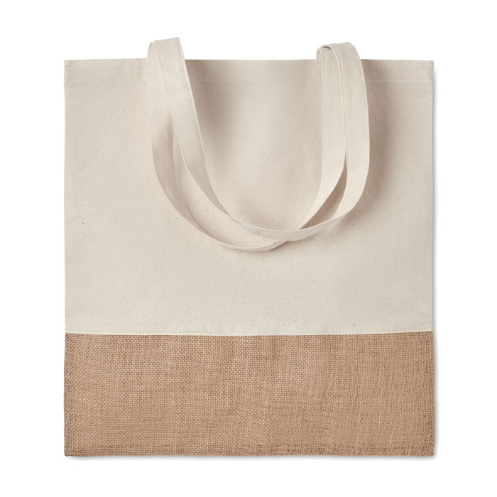 Sac à provisions en coton twill avec détail en jute - Mont-de-Vougney - Zaprinta France