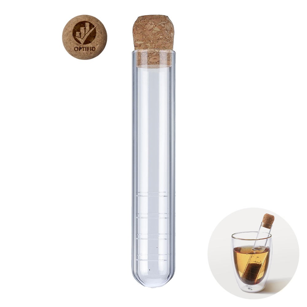 Infuseur de thé en verre avec couvercle en liège - Dizy-le-Gros