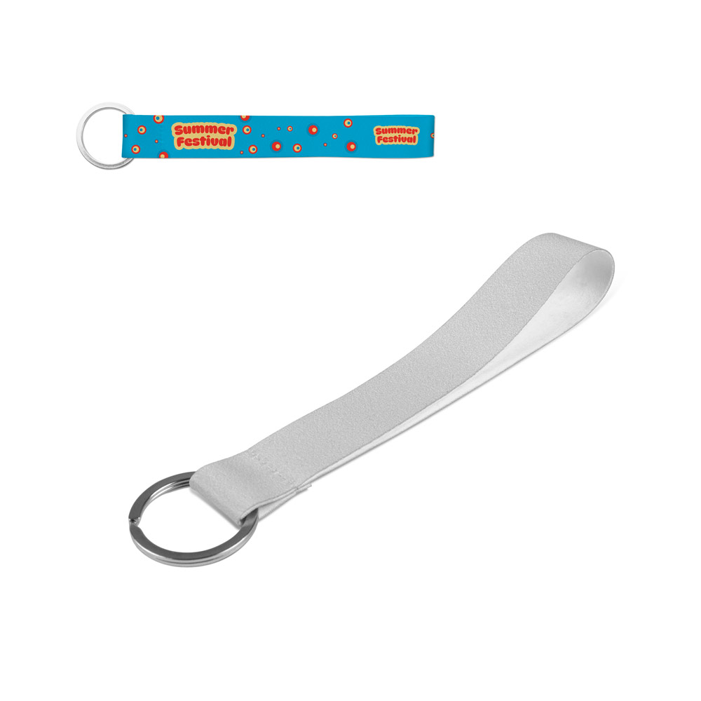 SLOUGH. Lanière courte pour sublimation en polyester recyclé (100% rPET) avec anneau