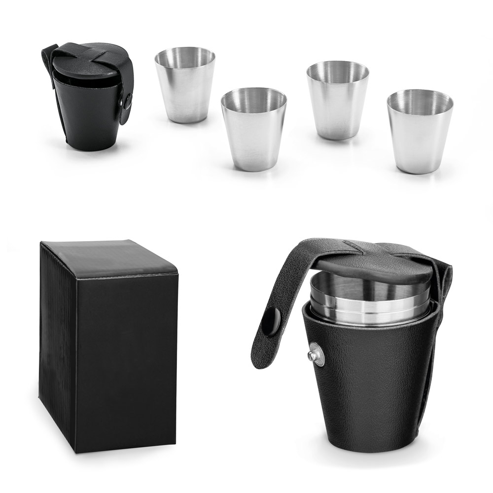 Ensemble de tasses en acier inoxydable 25ml - Larressingle